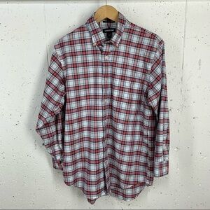 Lands'End size 16-32 Traditional Fit Plaid Supima Cotton No Iron Shirt